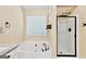Bathroom showcasing a soaking tub, shower, and a vanity with granite counters at 2821 Amhurst Nw Way, Kennesaw, GA 30144