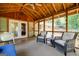 Inviting screened porch with ceiling fan and a view of the backyard and patio at 2985 Westbury Dr, Decatur, GA 30033
