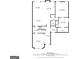 Detailed first floor plan showcasing kitchen, living room, primary bedroom with ensuite bath and walk-in closet at 3015 Arbor Song Ct, Cumming, GA 30041