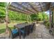 A backyard seating area with pergola offers the perfect space to relax and entertain guests at 3015 Arbor Song Ct, Cumming, GA 30041
