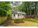 Fenced backyard with mature shade trees and lush grass at 345 Adelle Se St, Atlanta, GA 30315