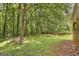 View of the treed backyard at 3180 S Elizabeth Dr, Douglasville, GA 30135
