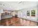 Open-concept floor plan leading to kitchen and exterior doors to the backyard patio at 3506 Billingsley Dr, Marietta, GA 30062