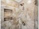 Detailed shot of a tiled shower with built-in niche at 3506 Billingsley Dr, Marietta, GA 30062