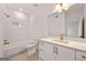 Bathroom features a modern vanity with double sink and a separate shower and tub at 1836 Memorial Dr # 303, Atlanta, GA 30317