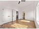 Bright bedroom featuring hardwood floors, closets, ensuite bath and high ceilings at 1836 Memorial Dr # 303, Atlanta, GA 30317