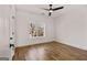 Bedroom with hardwood floors, a ceiling fan, and a window at 1836 Memorial Dr # 303, Atlanta, GA 30317