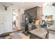 Modern kitchen with granite countertops, stainless steel appliances, and dark wood cabinets at 1511 Rocky Knoll Ln, Dacula, GA 30019
