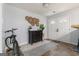 Welcoming entryway with modern decor, a grey rug, and white double-door entrance at 4706 Cedar Park Trl, Stone Mountain, GA 30083