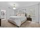 A bright bedroom with a queen bed, neutral color scheme, and an ensuite bathroom entrance at 1271 Mackintosh Nw Park # 30, Atlanta, GA 30318