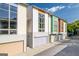 Modern townhomes featuring colorful accents and large windows for natural light at 1271 Mackintosh Nw Park # 30, Atlanta, GA 30318
