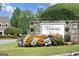 Stone community sign with manicured landscaping, reading 'Victoria Heights' at 5207 Santa Fe Pkwy, Sandy Springs, GA 30350