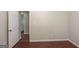 Neutral bedroom with hardwood floors and white trim at 5341 Terrytown Ln, Lithonia, GA 30038