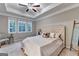 Bedroom with a large window, a bed, and neutral-colored walls at 711 Topsail Ln, Alpharetta, GA 30005