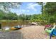 Lakeside setting with a dock, offering a peaceful setting to enjoy the natural surroundings at 1572 Azalea Dr, Lawrenceville, GA 30043