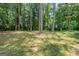Spacious backyard with trees providing shade and privacy, perfect for outdoor activities at 5207 Shawn Ln, Stone Mountain, GA 30088