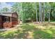 Large backyard with mature trees and screened in porch at 5207 Shawn Ln, Stone Mountain, GA 30088