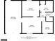 Floorplan of the first floor with labeled rooms and dimensions at 5207 Shawn Ln, Stone Mountain, GA 30088