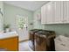 The laundry room features modern washer/dryer, white cabinets, and a utility sink at 1788 River Bluff Vw, Duluth, GA 30097