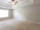 Spacious bedroom features a trey ceiling with fan and neutral paint at 260 Redding Rdg, Atlanta, GA 30349