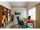 Modern office featuring a sleek desk, ergonomic chair, bookshelf, and plenty of natural light at 260 Redding Rdg, Atlanta, GA 30349