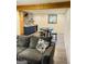 Basement with a lounge area and a blue bar at 2410 Thrasher Rd, Buford, GA 30519
