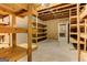 Partially finished basement with open shelving for storage or customization at 4924 Locklear Way, Marietta, GA 30066