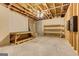 Unfinished basement showing the construction with exposed ceilings and unfinished walls at 4924 Locklear Way, Marietta, GA 30066