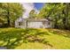 Backyard with grassy lawn, landscaping, and an inviting outdoor space for recreation at 6200 Beaver Creek Trl, Atlanta, GA 30349