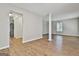Spacious living room with wood floors and neutral paint at 36 Cobblestone Crk, Peachtree City, GA 30269