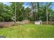 Spacious backyard with a well-maintained lawn, a garden, a shed, and a privacy fence for outdoor enjoyment at 2864 Wyndcliff Ct, Marietta, GA 30066