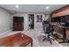Spacious basement provides versatile layout and features modern lighting and functional workspace at 2864 Wyndcliff Ct, Marietta, GA 30066