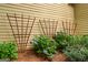 Charming yard featuring blossoming hydrangea bushes and garden trellises adjacent to the home at 2864 Wyndcliff Ct, Marietta, GA 30066