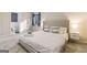 Inviting main bedroom with plush bedding and a neutral color scheme, en suite bathroom visible at 4064 Chimney Ridge Way, Ellenwood, GA 30294