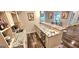 Close-up of a stylish bar area featuring granite countertops and stainless steel appliances at 4564 Investors Ln, Ellenwood, GA 30294