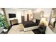 Relaxing bedroom featuring dark wood floors, stylish decor, and ample natural light at 4564 Investors Ln, Ellenwood, GA 30294