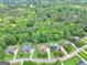 Expansive aerial shot of the property showcasing the home, large lot, and surrounding lush greenery at 186 Ashley Dr, Mcdonough, GA 30252