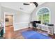 Spacious office with hardwood floors, vaulted ceiling, and natural light at 186 Ashley Dr, Mcdonough, GA 30252