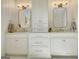 Bright bathroom with double sink vanity, providing ample storage at 5187 Lower Fayetteville Rd, Sharpsburg, GA 30277