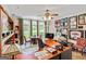 Well-lit home office with custom built-ins and multiple windows overlooking the yard at 709 Prestige Pt, Peachtree City, GA 30269