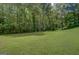 Well maintained backyard features a spacious green lawn, and mature trees at 1041 Flat Rock Rd, Covington, GA 30014