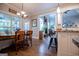 Charming breakfast nook with a round wooden table, built-in bench seating, and natural light at 7003 Tara Dr, Villa Rica, GA 30180