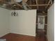 Unfinished dining room features tiled flooring and a chandelier at 101 Pinetree Trl, Atlanta, GA 30349