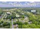 Aerial neighborhood shot showing a home near commercial stores, restaurants, and parks at 3511 Cherry Blossom Ct, Loganville, GA 30052