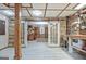 Finished basement featuring a work area with custom cabinets at 522 Golfview, Peachtree City, GA 30269