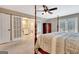 Bedroom featuring a four-poster bed and french doors to the ensuite bath at 522 Golfview, Peachtree City, GA 30269