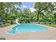 Swimming pool with slide, surrounded by lush greenery and lounge chairs, perfect for summer relaxation at 522 Golfview, Peachtree City, GA 30269