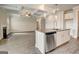 Modern kitchen with stainless steel appliances, granite countertops, and island at 714 Bristol Dr # 279A, Loganville, GA 30052