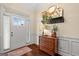 Charming entryway featuring beautiful hardwood floors, decorative furnishings, and a welcoming atmosphere at 9360 Ward Rd, Winston, GA 30187