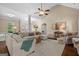 Open-concept living room is filled with natural light and comfortable seating arrangements at 9360 Ward Rd, Winston, GA 30187
